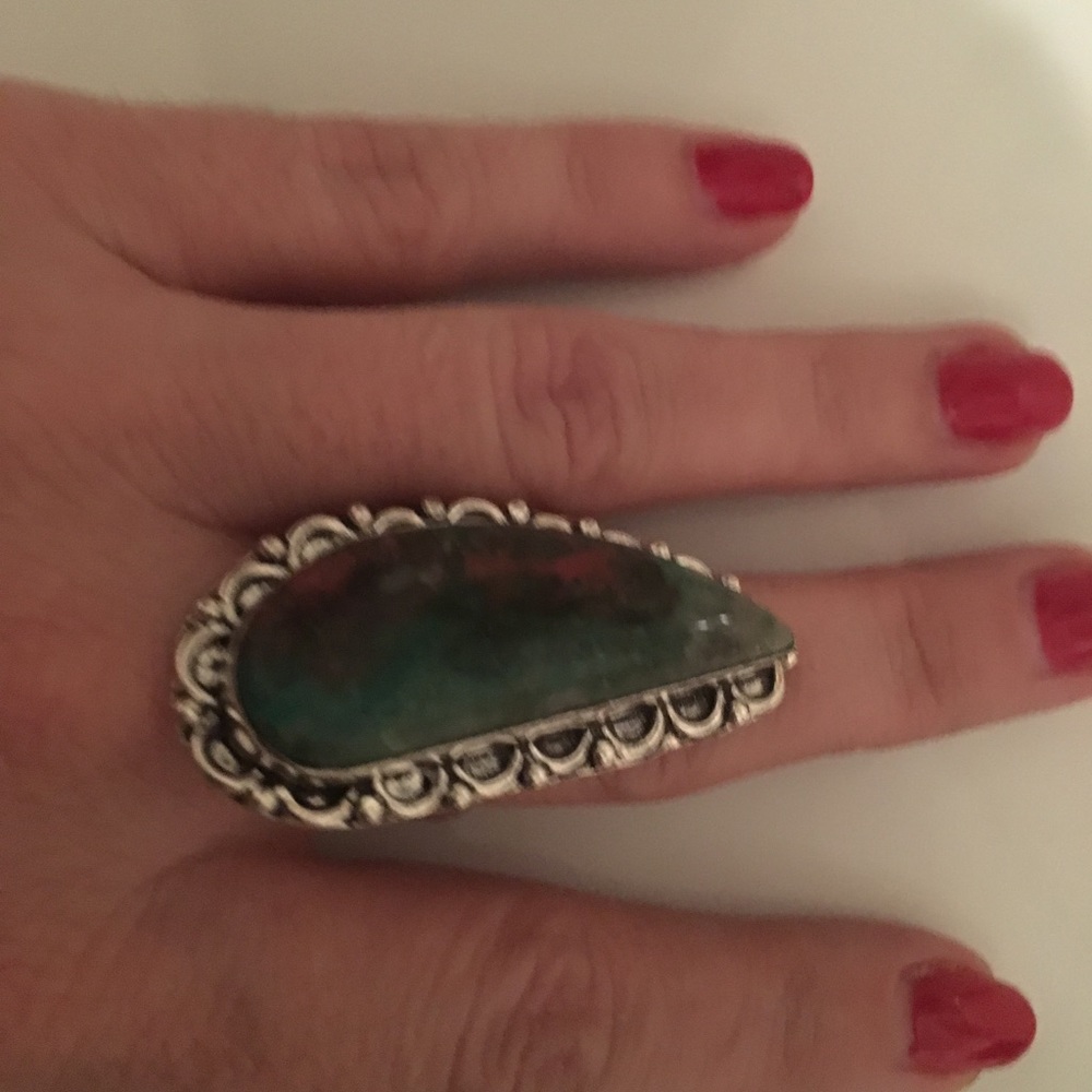 REAL CUPRITE STERLING SILVER RING - Picture 5 of 8